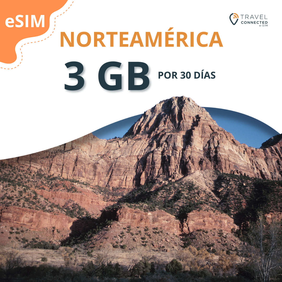 Paquete Norteamérica 3GB x 30 Días
