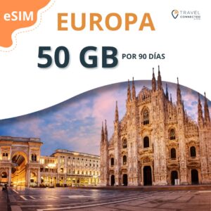 Paquete Europa 50GB x 90 Días